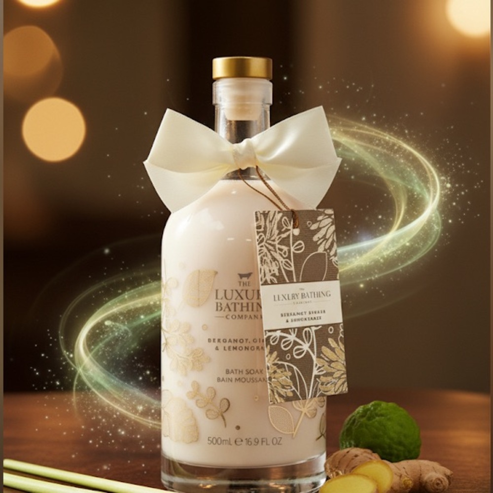 The Luxury Bathing Company | Bergamot, Ginger & Lemongrass Indulgent Bath Soak - Picture 3 of 7